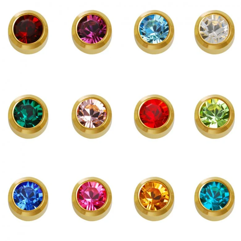 Jan-Dec Birthstones Gold 12pk - Image 3